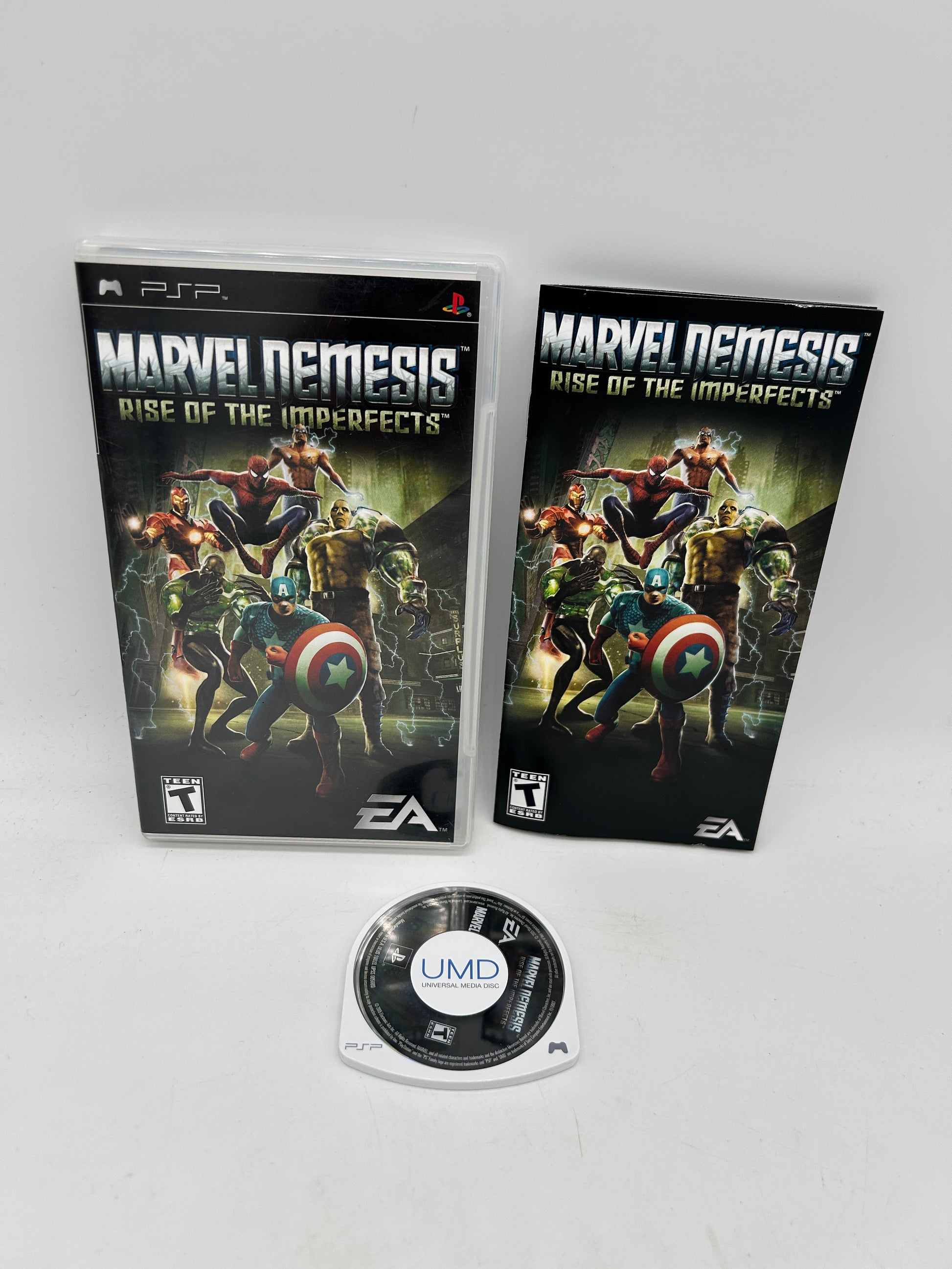 PiXEL-RETRO.COM : SONY PLAYSTATION PORTABLE (PSP) COMPLET CIB BOX MANUAL GAME NTSC MARVEL NEMESIS RISE OF THE IMPERFECTS