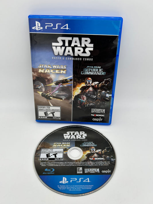 PiXEL-RETRO.COM : SONY PLAYSTATION 4 (PS4) COMPLETE CIB BOX MANUAL GAME NTSC STAR WARS RACER & COMMANDO COMBO