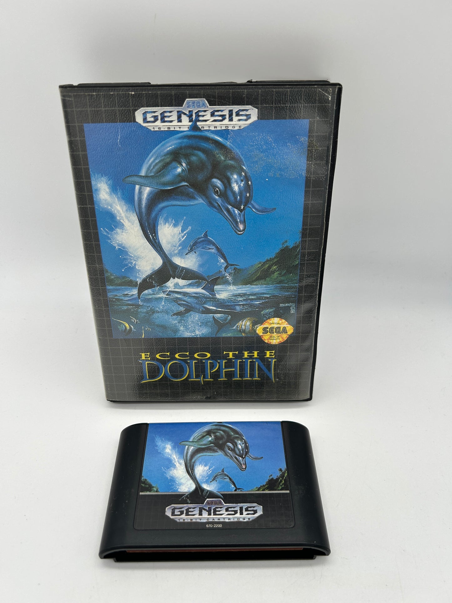 PiXEL-RETRO.COM : SEGA GENESIS (MEGA DRIVE) COMPLETE (CIB) GAME BOX INSTRUCTION MANUAL NTSC ECCO THE DOLPHIN