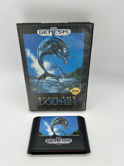 PiXEL-RETRO.COM : SEGA GENESIS (MEGA DRIVE) COMPLETE (CIB) GAME BOX INSTRUCTION MANUAL NTSC ECCO THE DOLPHIN