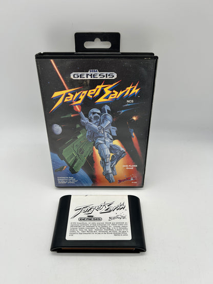 PiXEL-RETRO.COM : SEGA GENESIS (MEGA DRIVE) COMPLETE (CIB) GAME BOX INSTRUCTION MANUAL NTSC TARGET EARTH