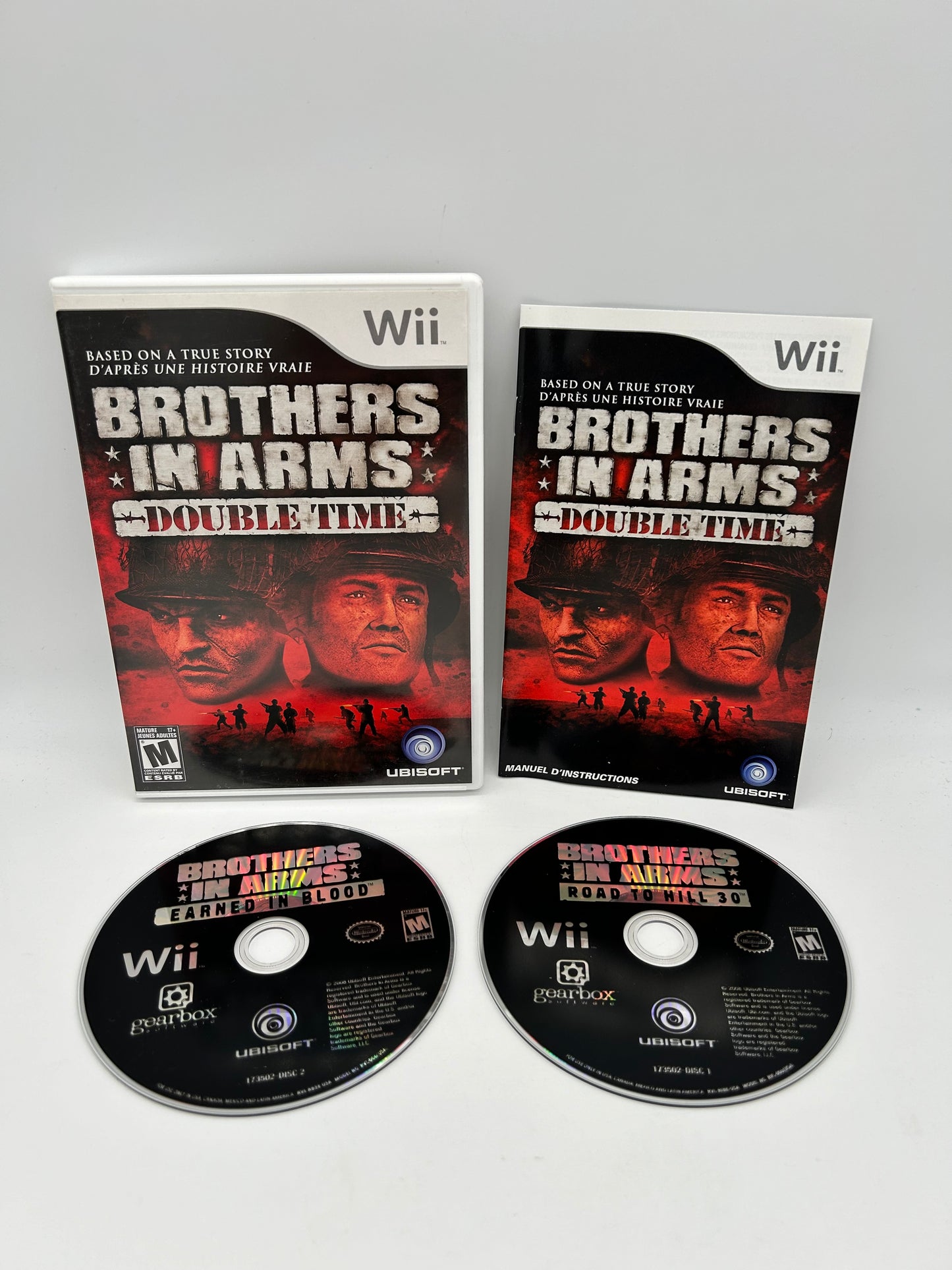 PiXEL-RETRO.COM : NINTENDO WII COMPLET CIB BOX MANUAL GAME NTSC BROTHERS IN ARMS DOUBLE TIME