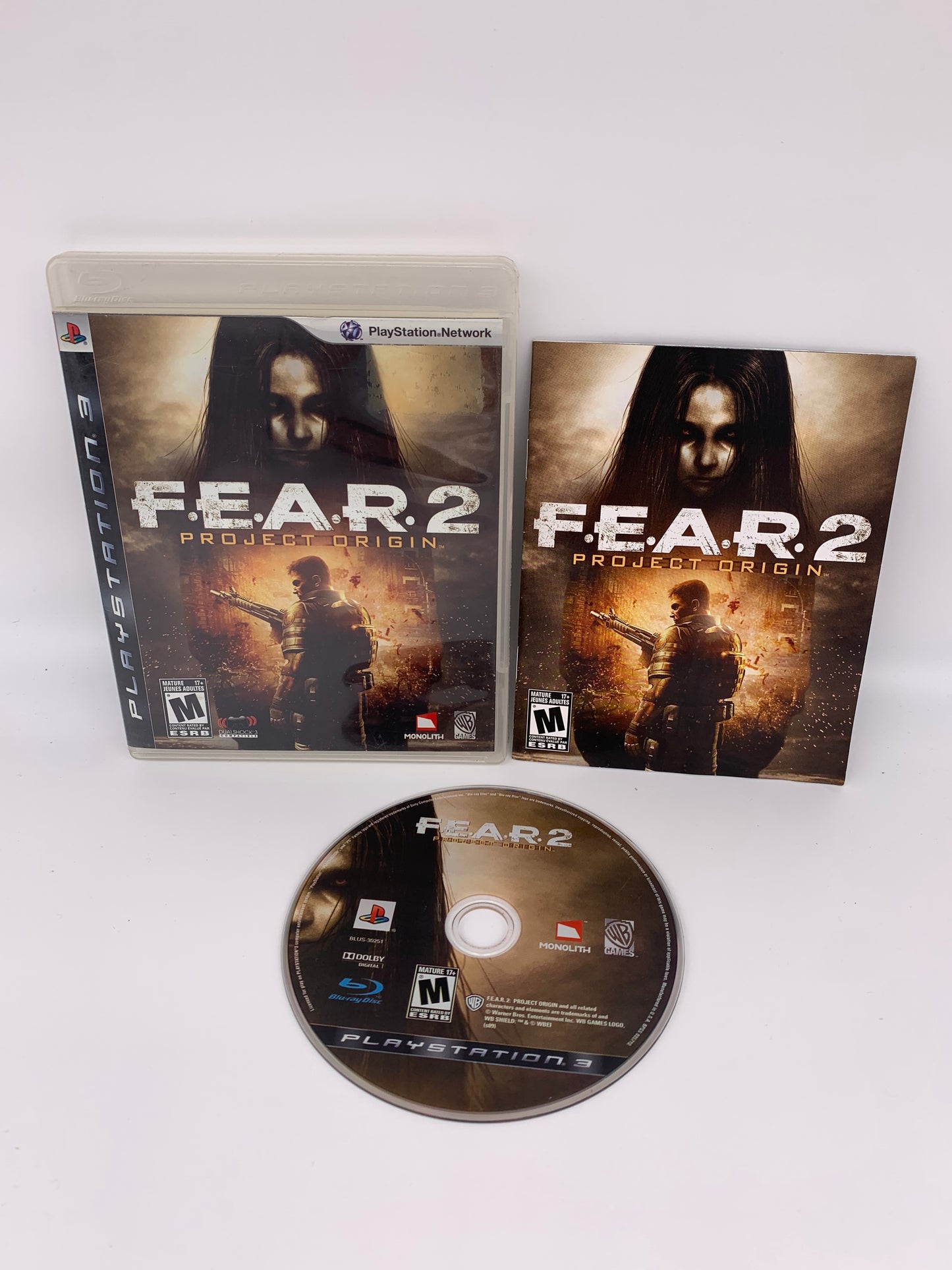 PiXEL-RETRO.COM : SONY PLAYSTATION 3 (PS3) COMPLET CIB BOX MANUAL GAME NTSC FEAR F.E.A.R 2 PROJECT ORIGIN