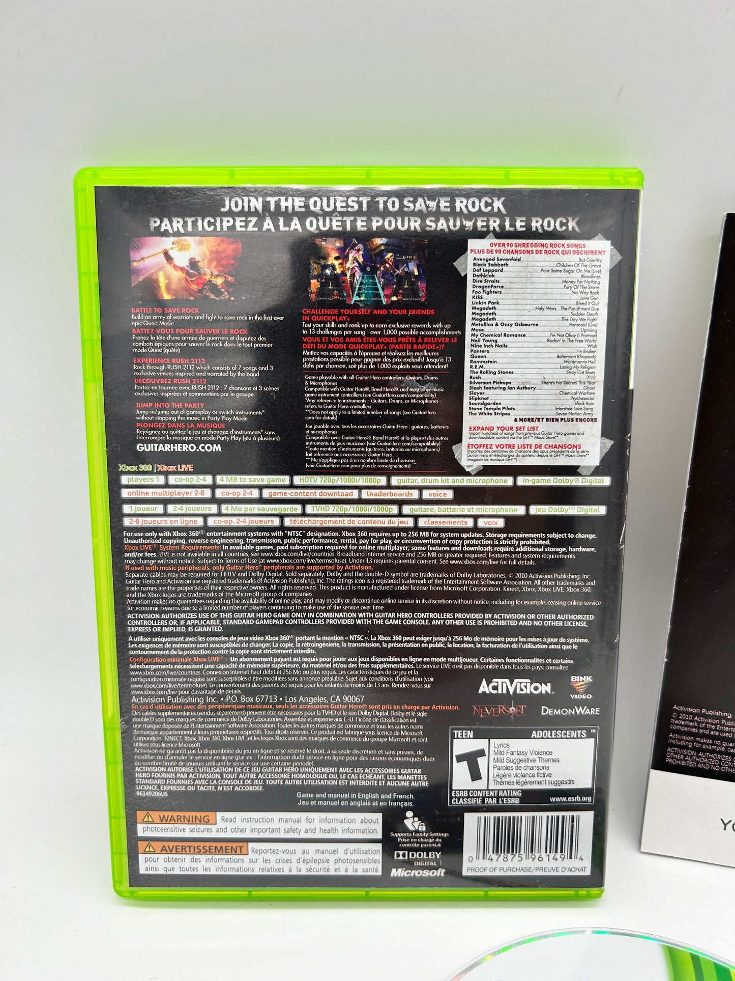 MiCROSOFT XBOX 360 | GUiTAR HERO WARRiORS OF ROCK