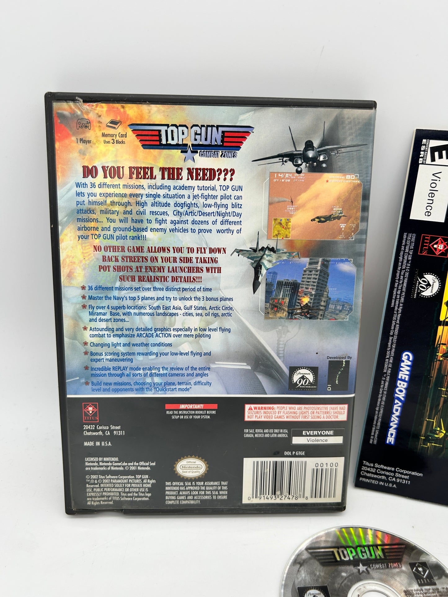 NiNTENDO GAMECUBE [NGC] | TOP GUN COMBAT ZONES