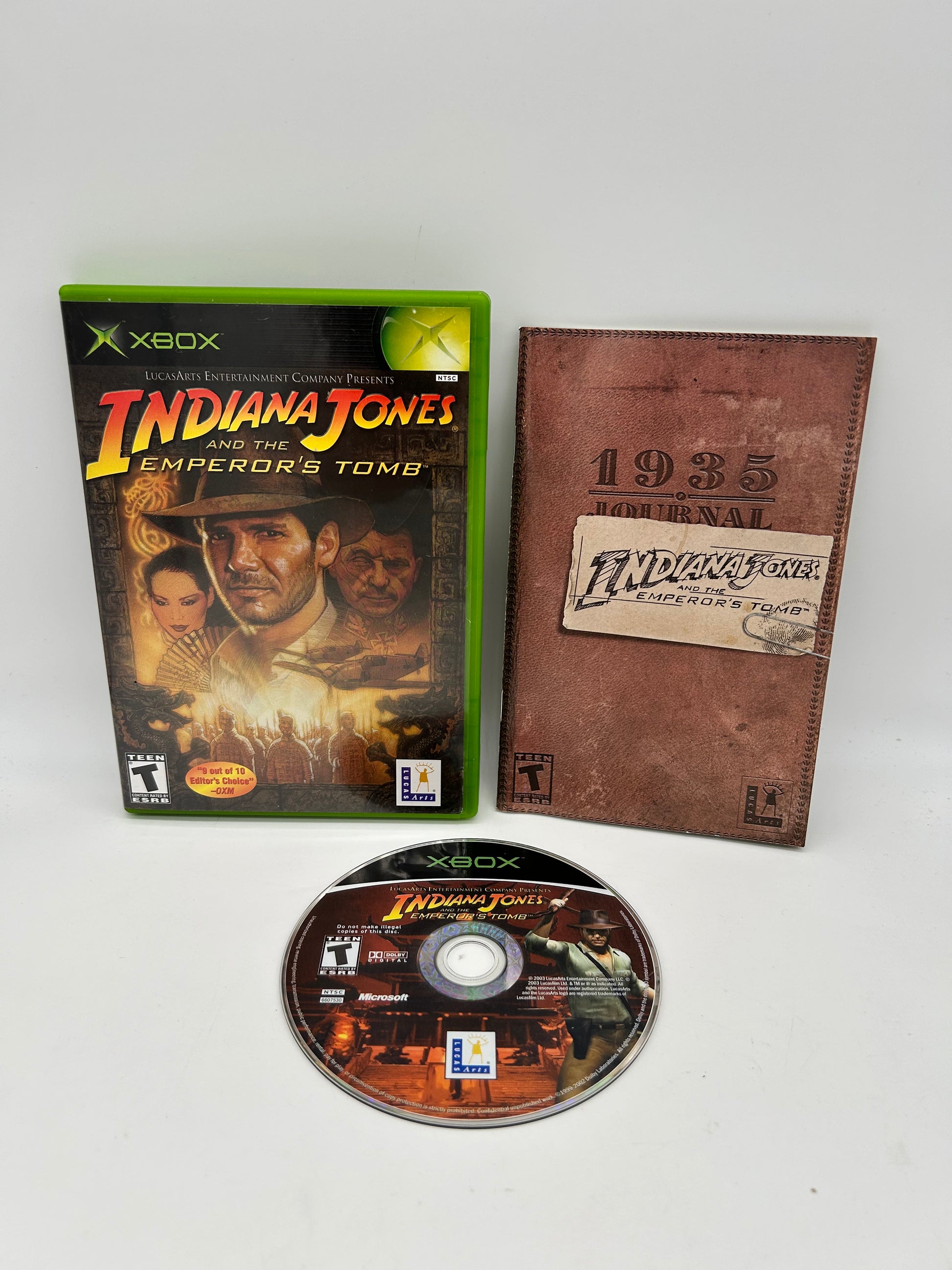 PiXEL-RETRO.COM : MICROSOFT XBOX COMPLETE CIB BOX MANUAL GAME NTSC INDIANA JONES AND THE EMPEROR'S TOMB