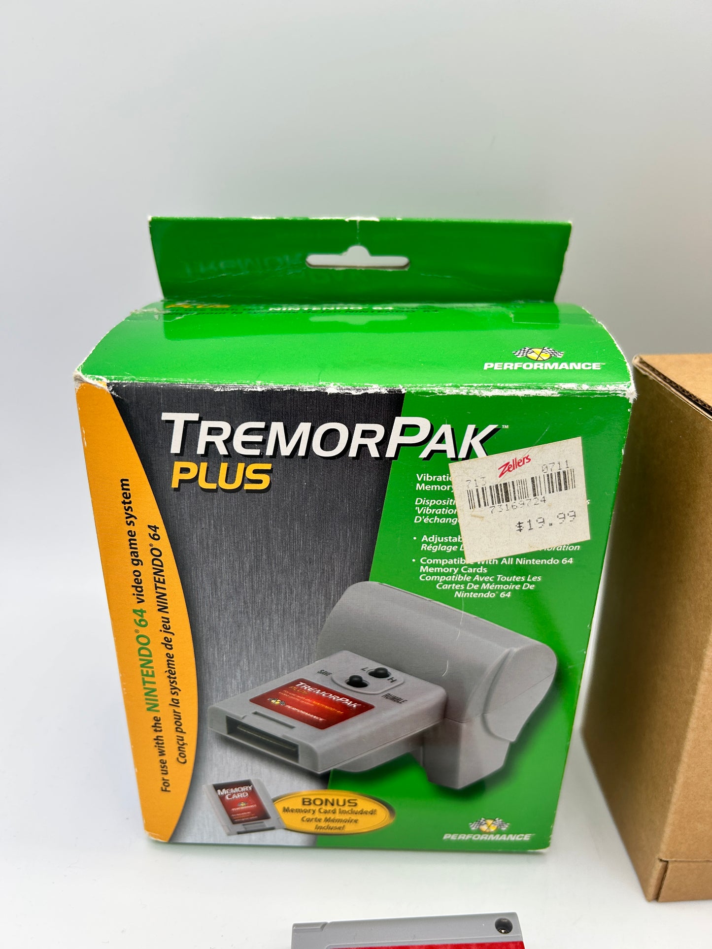 NiNTENDO 64 [N64] | RUMBLE PAK TREMORPAK PLUS PERFORMANCE MEMORY CARD