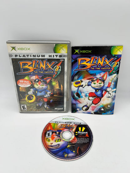 PiXEL-RETRO.COM : MICROSOFT XBOX COMPLETE CIB BOX MANUAL GAME NTSC BLINX THE TIME SWEEPER