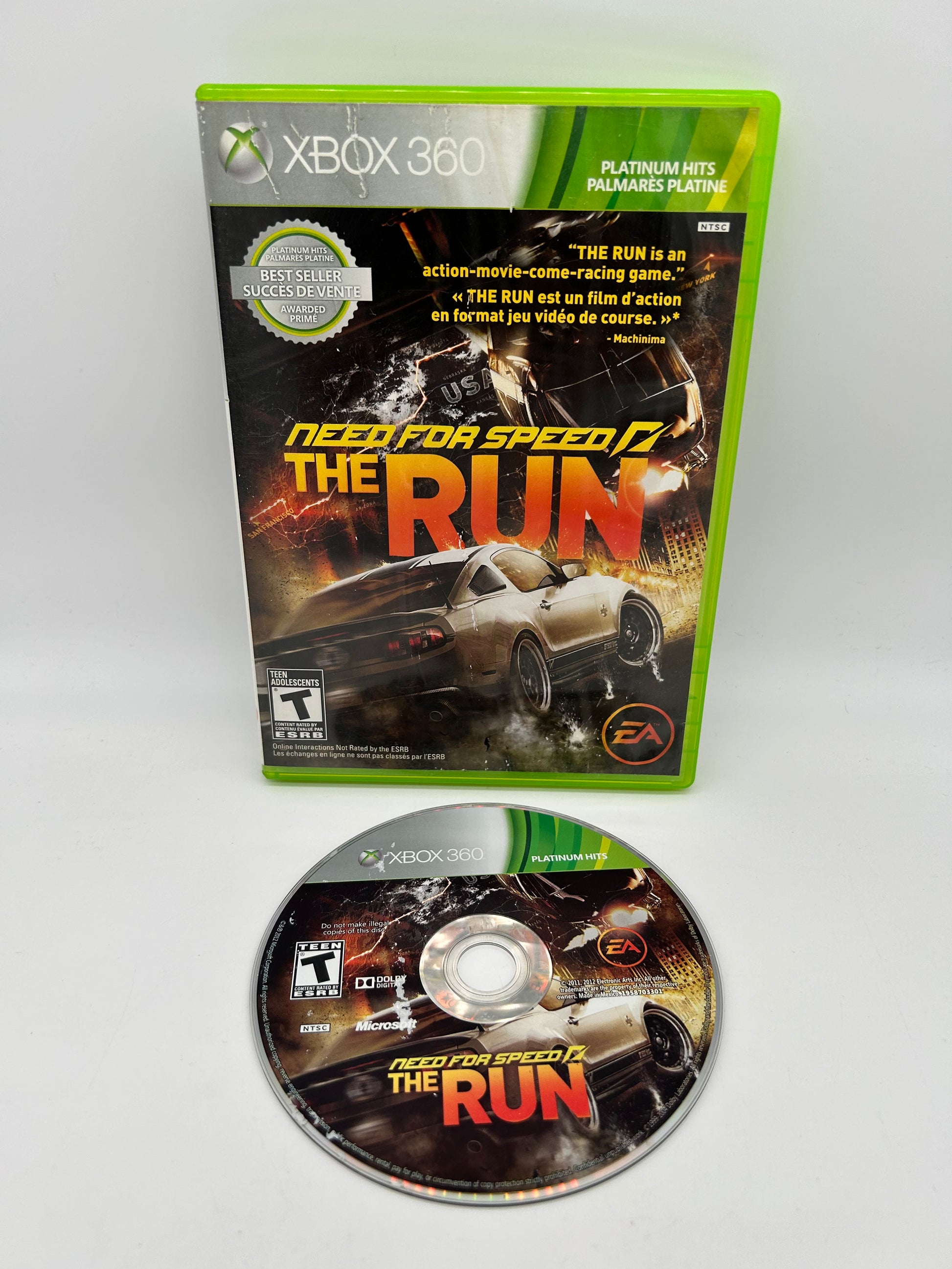 PiXEL-RETRO.COM : MICROSOFT XBOX 360 COMPLETE CIB BOX MANUAL GAME NTSC NEED FOR SPEED THE RUN