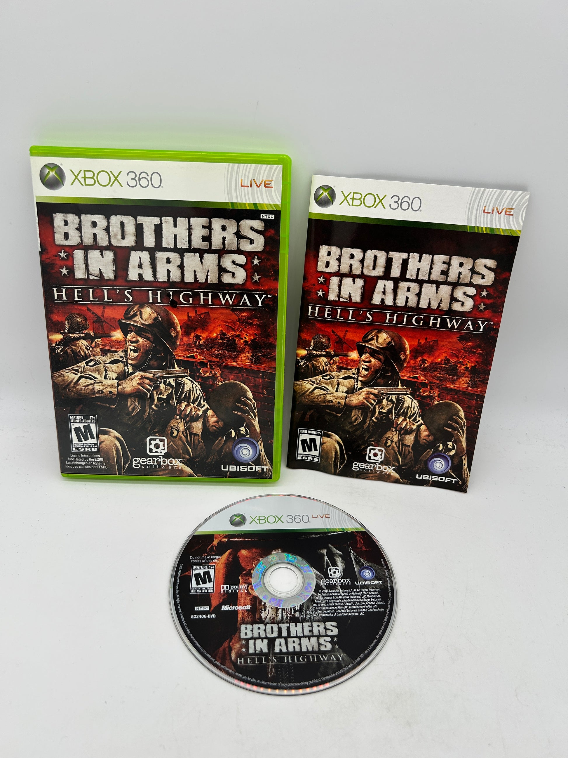 PiXEL-RETRO.COM : MICROSOFT XBOX 360 COMPLETE CIB BOX MANUAL GAME NTSC BROTHERS IN ARMS HELL'S HIGHWAY
