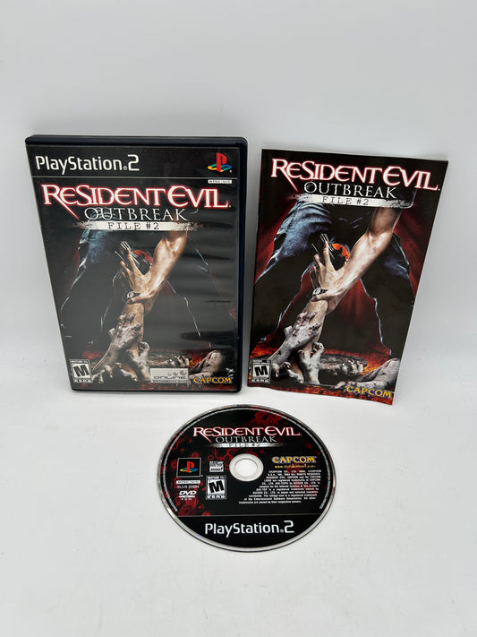 PiXEL-RETRO.COM : SONY PLAYSTATION 2 (PS2) COMPLET CIB BOX MANUAL GAME NTSC RESIDENT EVIL OUTBREAK FILE 2
