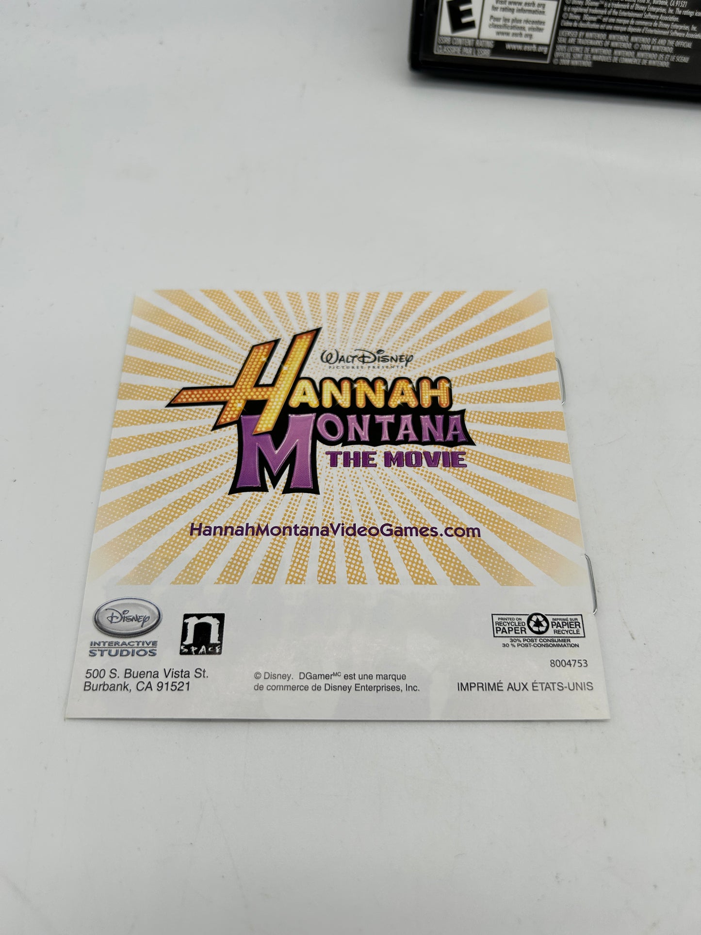 NiNTENDO DS | HANNAH MONTANA THE MOViE