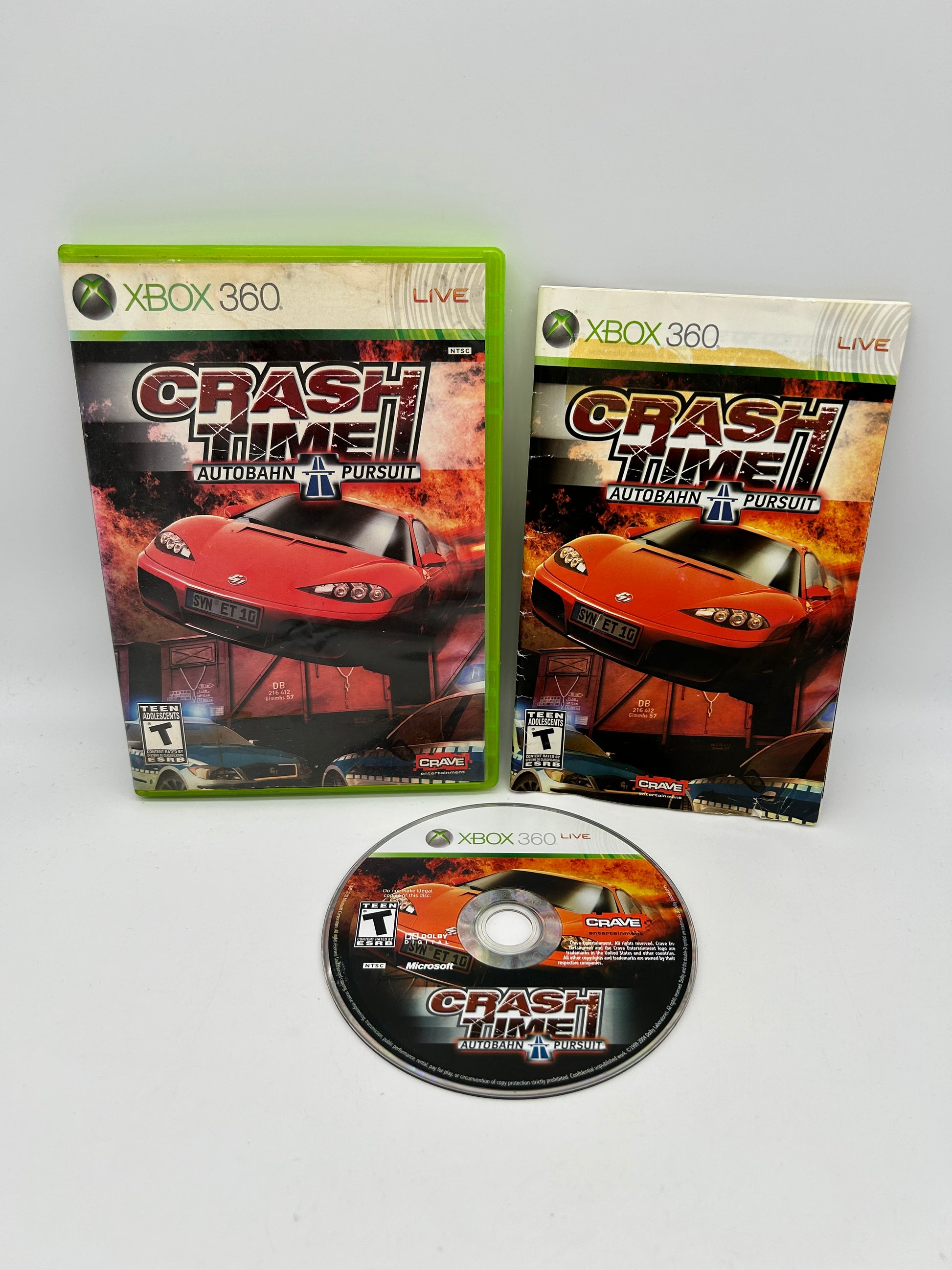 PiXEL-RETRO.COM : MICROSOFT XBOX 360 COMPLETE CIB BOX MANUAL GAME NTSC CRASH TIME AUTOBAHN PURSUIT