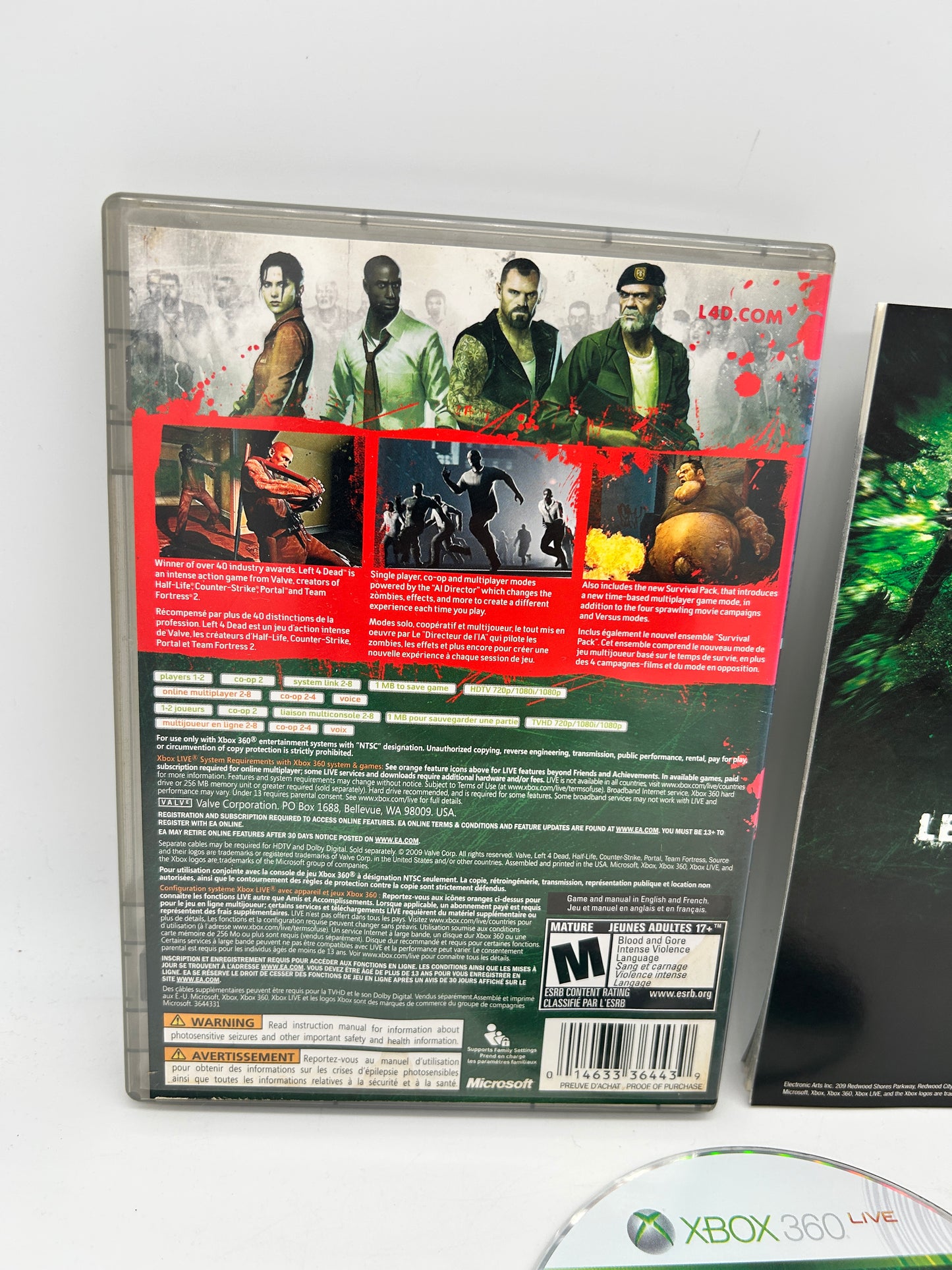 MiCROSOFT XBOX 360 | LEFT 4 DEAD | PLATiNUM HiTS