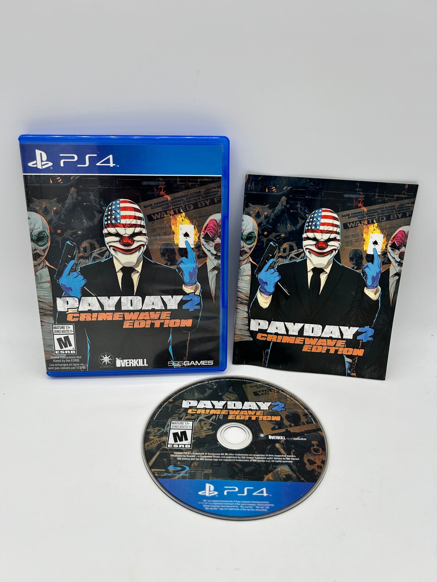 PiXEL-RETRO.COM : SONY PLAYSTATION 4 (PS4) COMPLETE CIB BOX MANUAL GAME NTSC PAYDAY 2 CRIMEWAVE EDITION