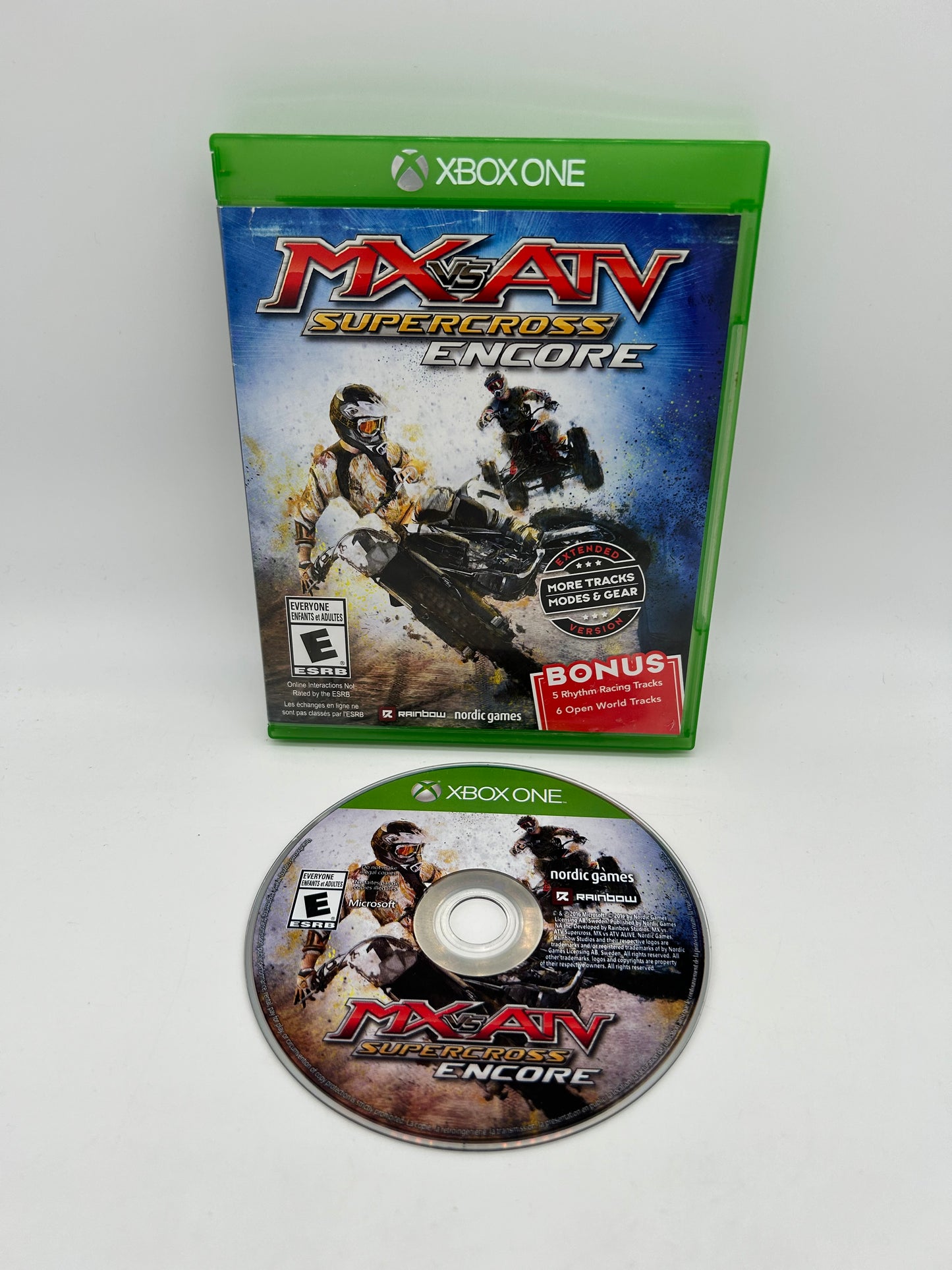 PiXEL-RETRO.COM : MICROSOFT XBOX ONE COMPLETE CIB BOX MANUAL GAME NTSC MX VS ATV SUPERCROSS ENCORE