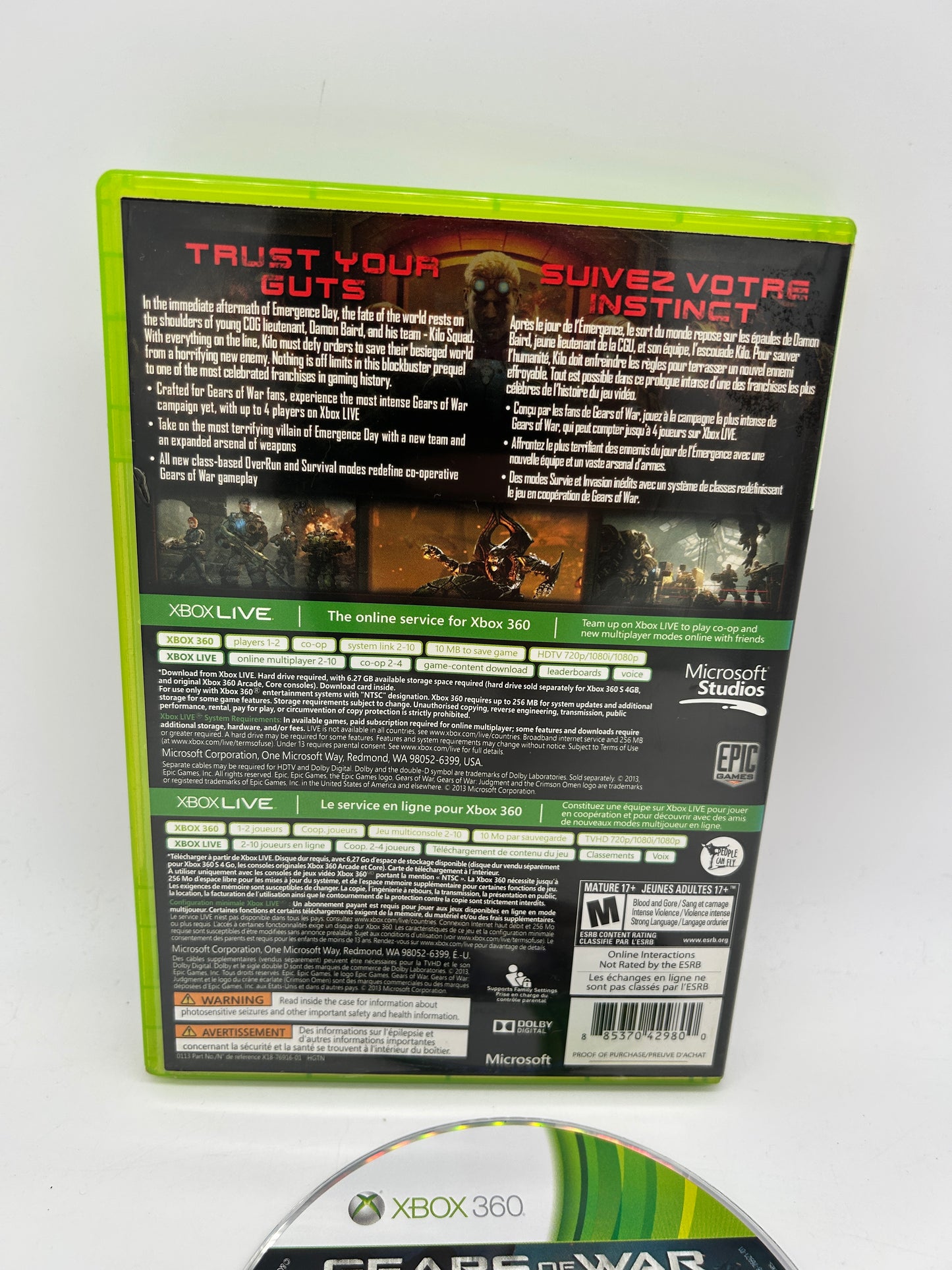 Microsoft XBOX 360 | GEARS OF WAR JUDGMENT