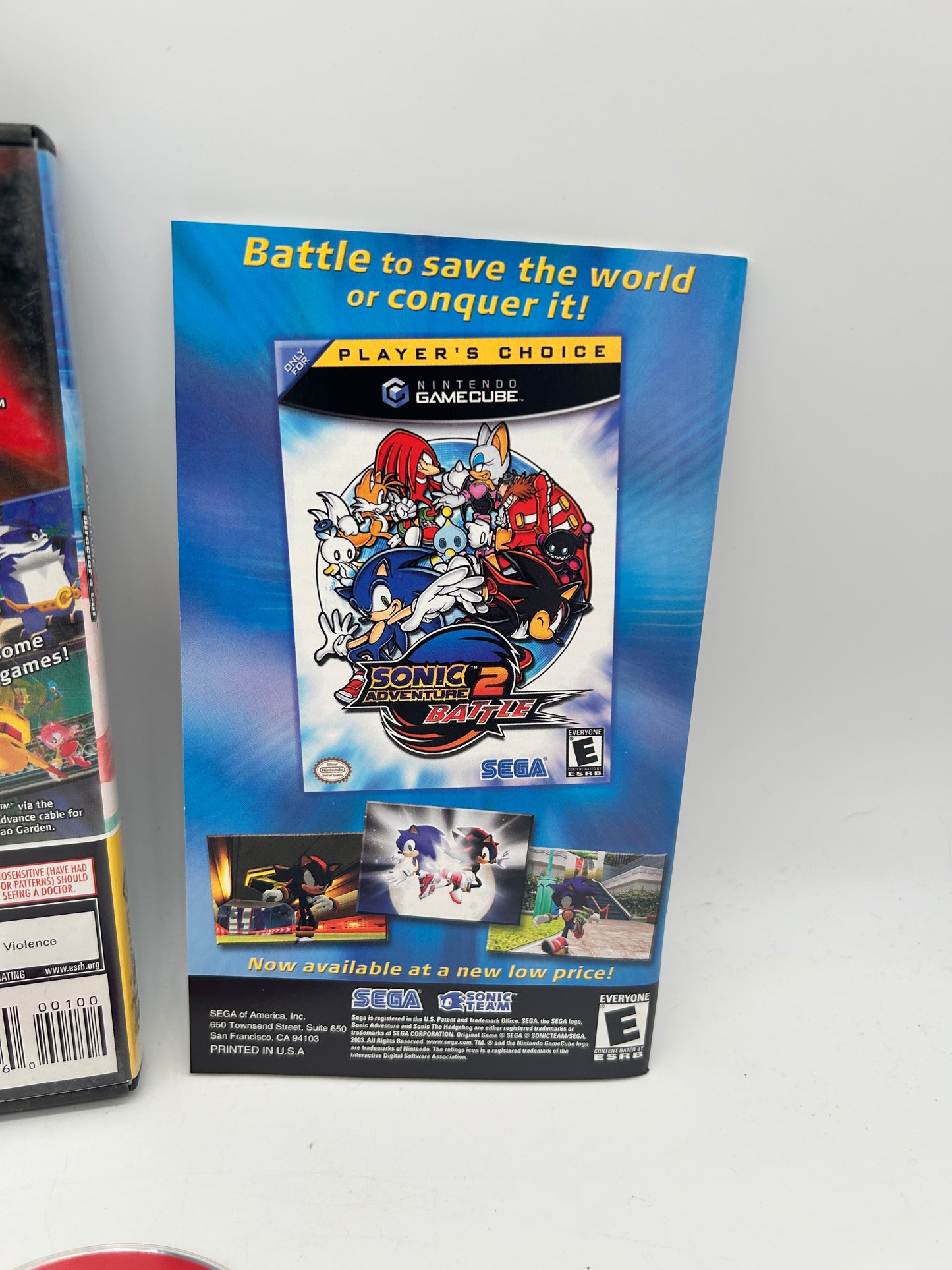 NiNTENDO GAMECUBE [NGC] | SONiC ADVENTURE DX DiRECTORS CUT | PLAYERS CHOiCE