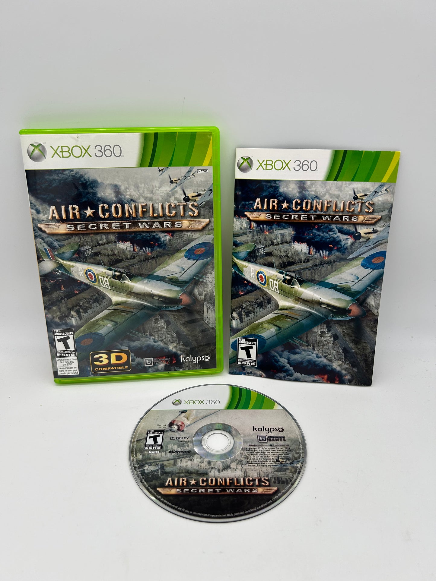 PiXEL-RETRO.COM : MICROSOFT XBOX 360 COMPLETE CIB BOX MANUAL GAME NTSC AIR CONFLICTS SECRET WARS