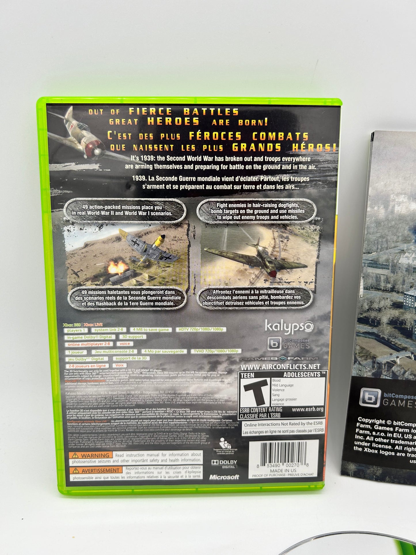 MiCROSOFT XBOX 360 | AiR CONFLiCTS SECRET WARS