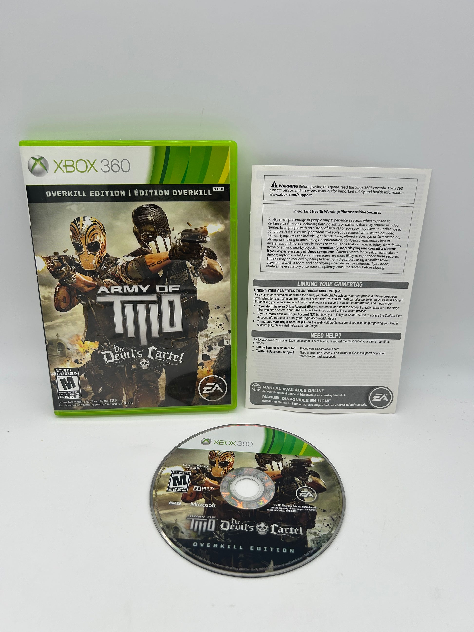 PiXEL-RETRO.COM : MICROSOFT XBOX 360 COMPLETE CIB BOX MANUAL GAME NTSC ARMY OF TWO THE DEVIL'S CARTEL