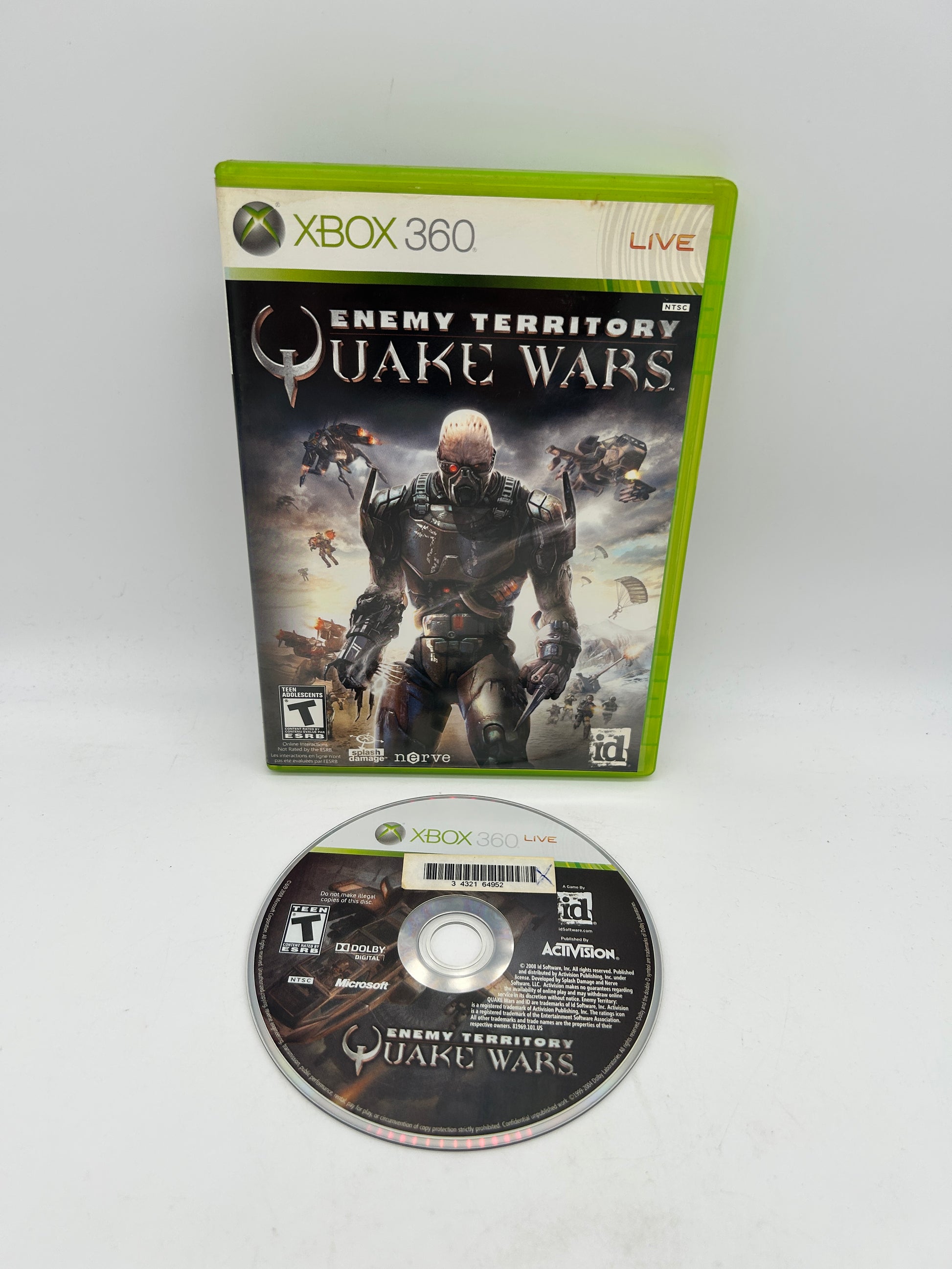 PiXEL-RETRO.COM : MICROSOFT XBOX 360 COMPLETE CIB BOX MANUAL GAME NTSC ENEMY TERRITORY QUAKE WARS