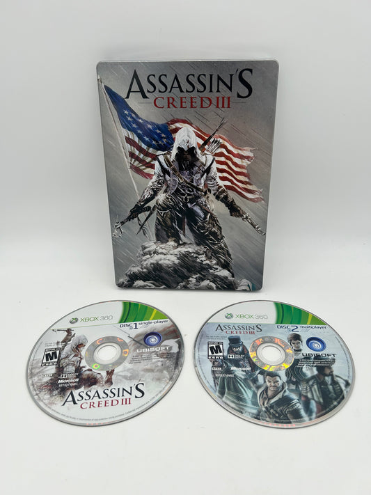 PiXEL-RETRO.COM : MICROSOFT XBOX 360 COMPLETE CIB BOX MANUAL GAME NTSC ASSASSIN'S CREED III STEELBOOK EDITION