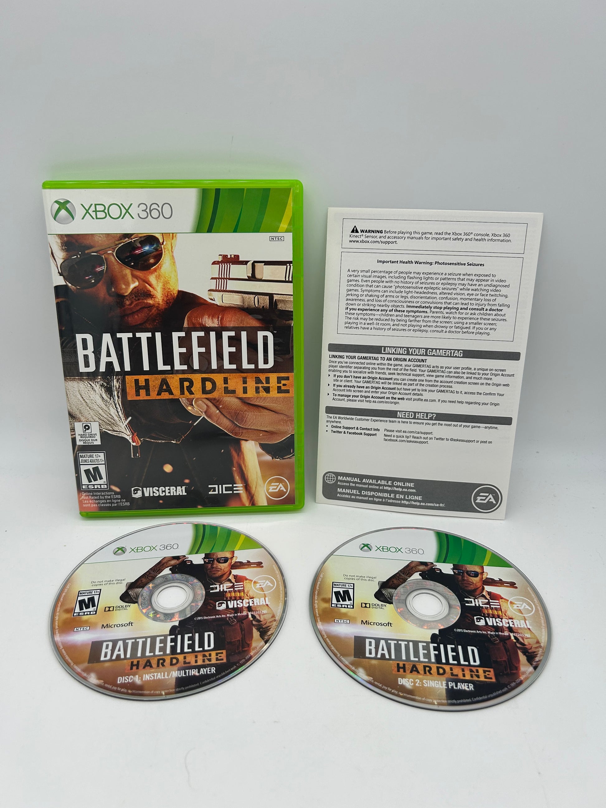 PiXEL-RETRO.COM : MICROSOFT XBOX 360 COMPLETE CIB BOX MANUAL GAME NTSC BATTLEFIELD HARDLINE