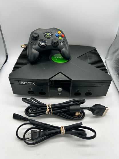 PiXEL-RETRO.COM : MICROSOFT XBOX ORIGINAL SYSTEM CONSOLE, CONTROLLER, POWER SUPPLY, RCA CABLE NTSC