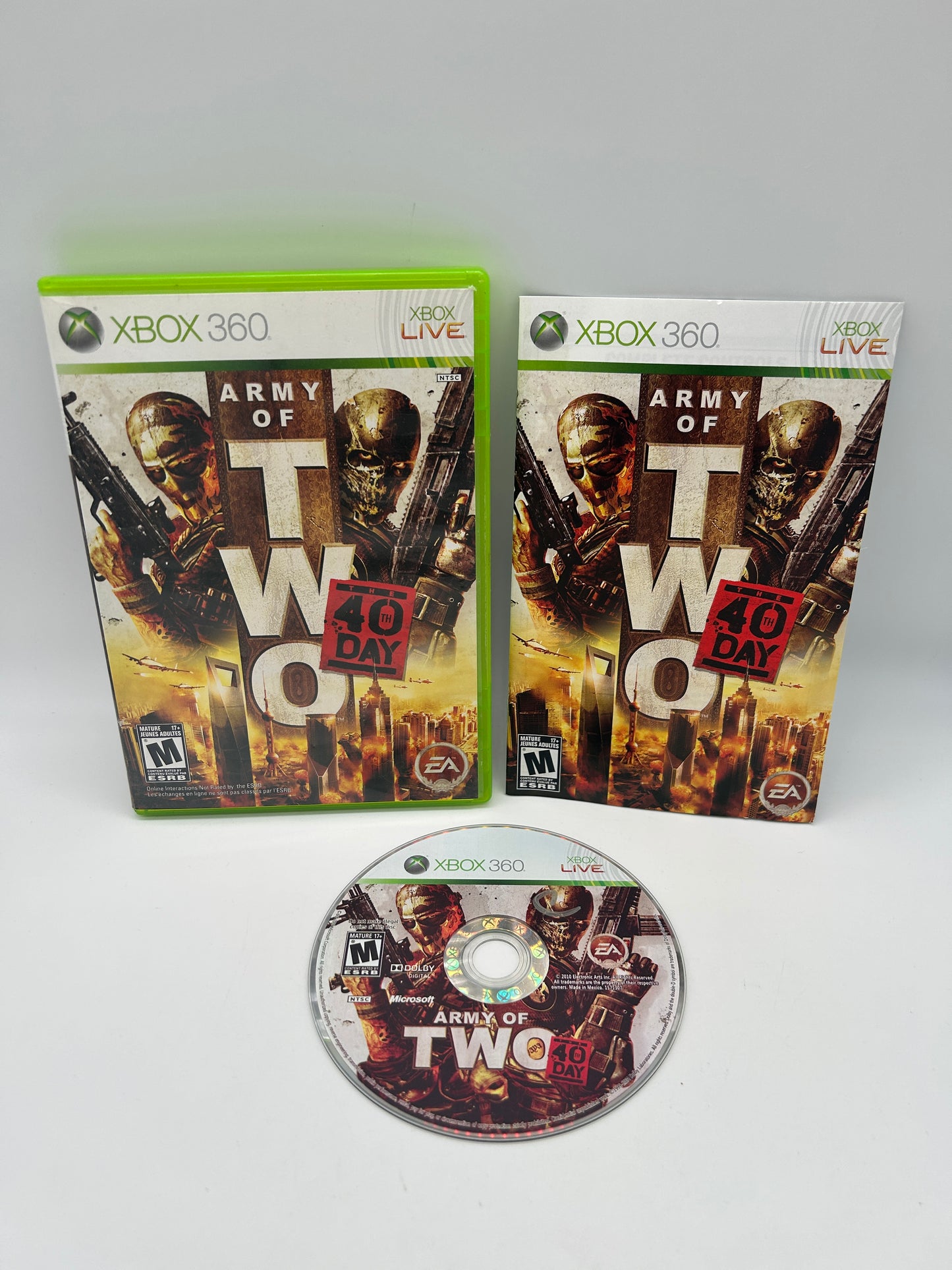 PiXEL-RETRO.COM : MICROSOFT XBOX 360 COMPLETE CIB BOX MANUAL GAME NTSC ARMY OF TWO 40 DAY
