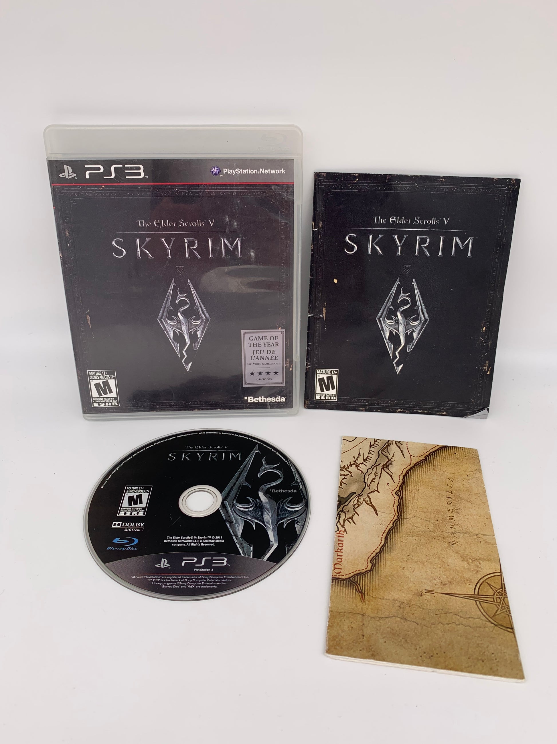 PiXEL-RETRO.COM : SONY PLAYSTATION 3 PS3 THE ELDER SCROLLS V 5 SKYRIM COMPLETE GAME BOX MANUAL MAP NTSC