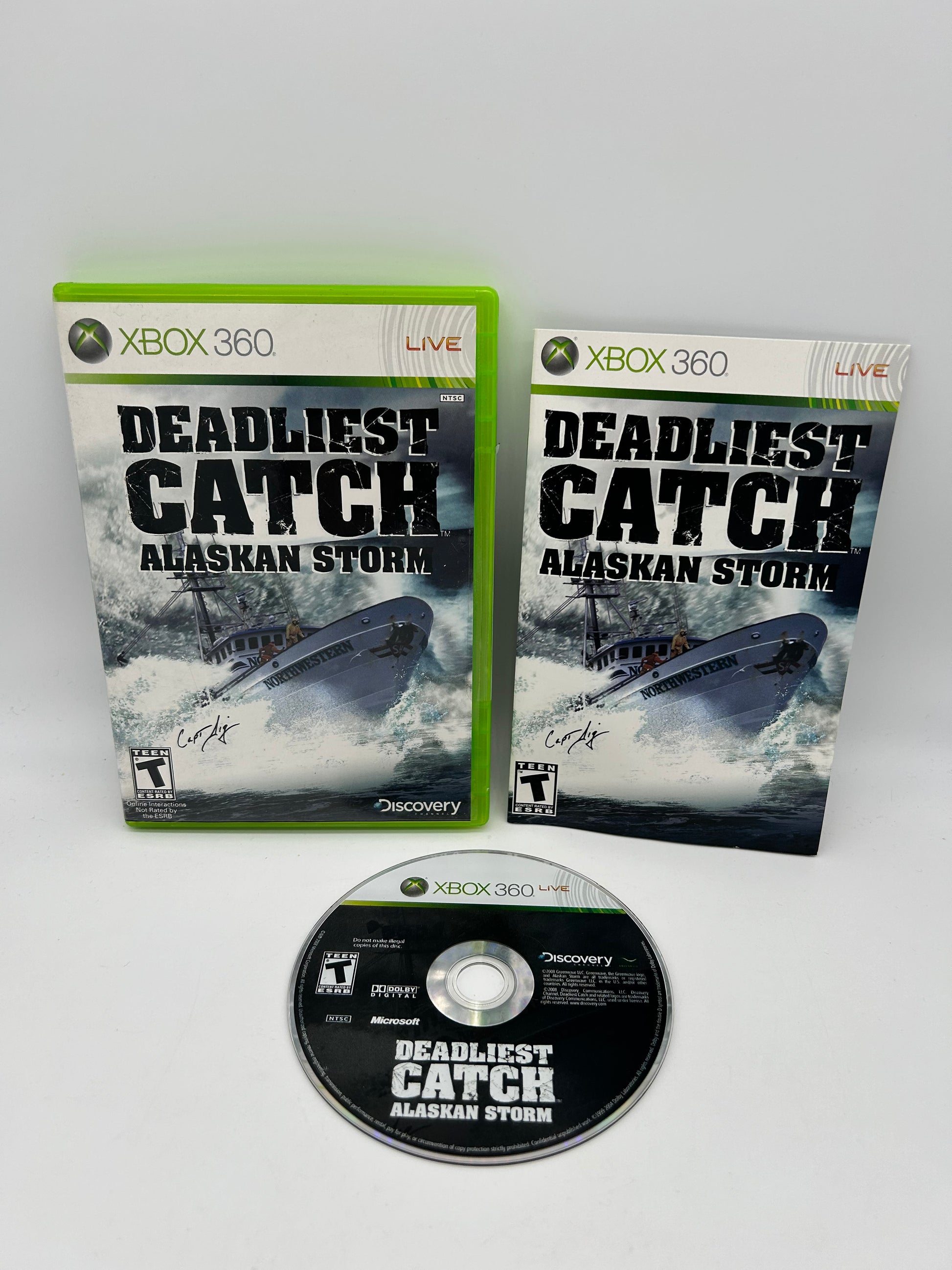 PiXEL-RETRO.COM : MICROSOFT XBOX 360 COMPLETE CIB BOX MANUAL GAME NTSC DEADLIEST CATCH ALASKAN STORM