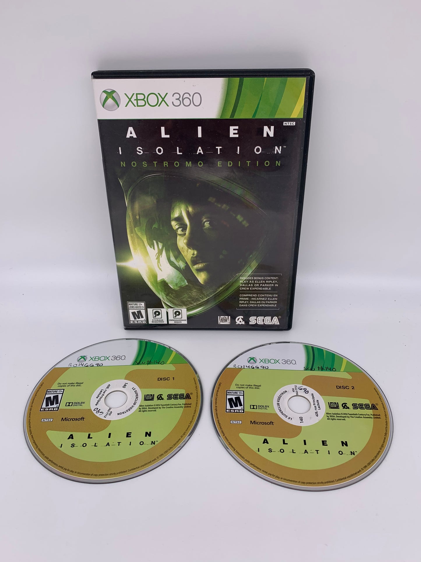 PiXEL-RETRO.COM : MICROSOFT XBOX 360 COMPLETE CIB BOX MANUAL GAME NTSC ALIEN ISOLATION NOSTROMO EDITION