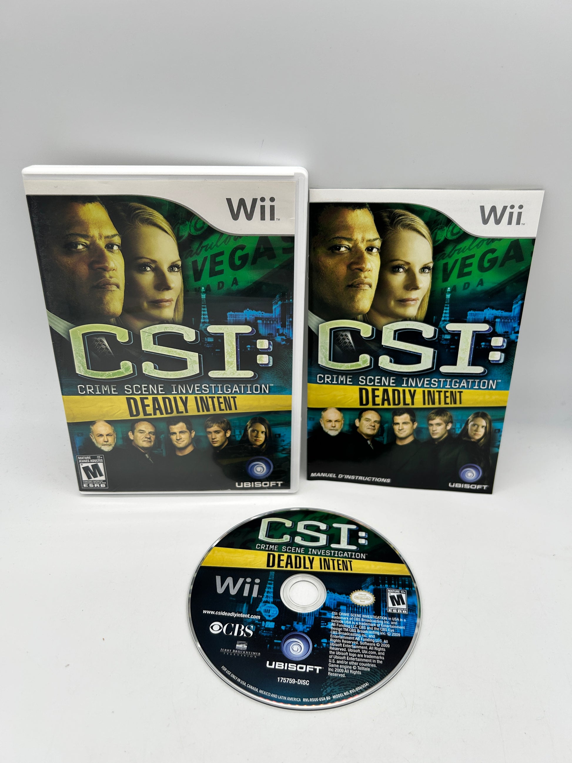 PiXEL-RETRO.COM : NINTENDO WII COMPLET CIB BOX MANUAL GAME NTSC CSI CRIME SCENE INVESTIGATION DEADLY INTENT