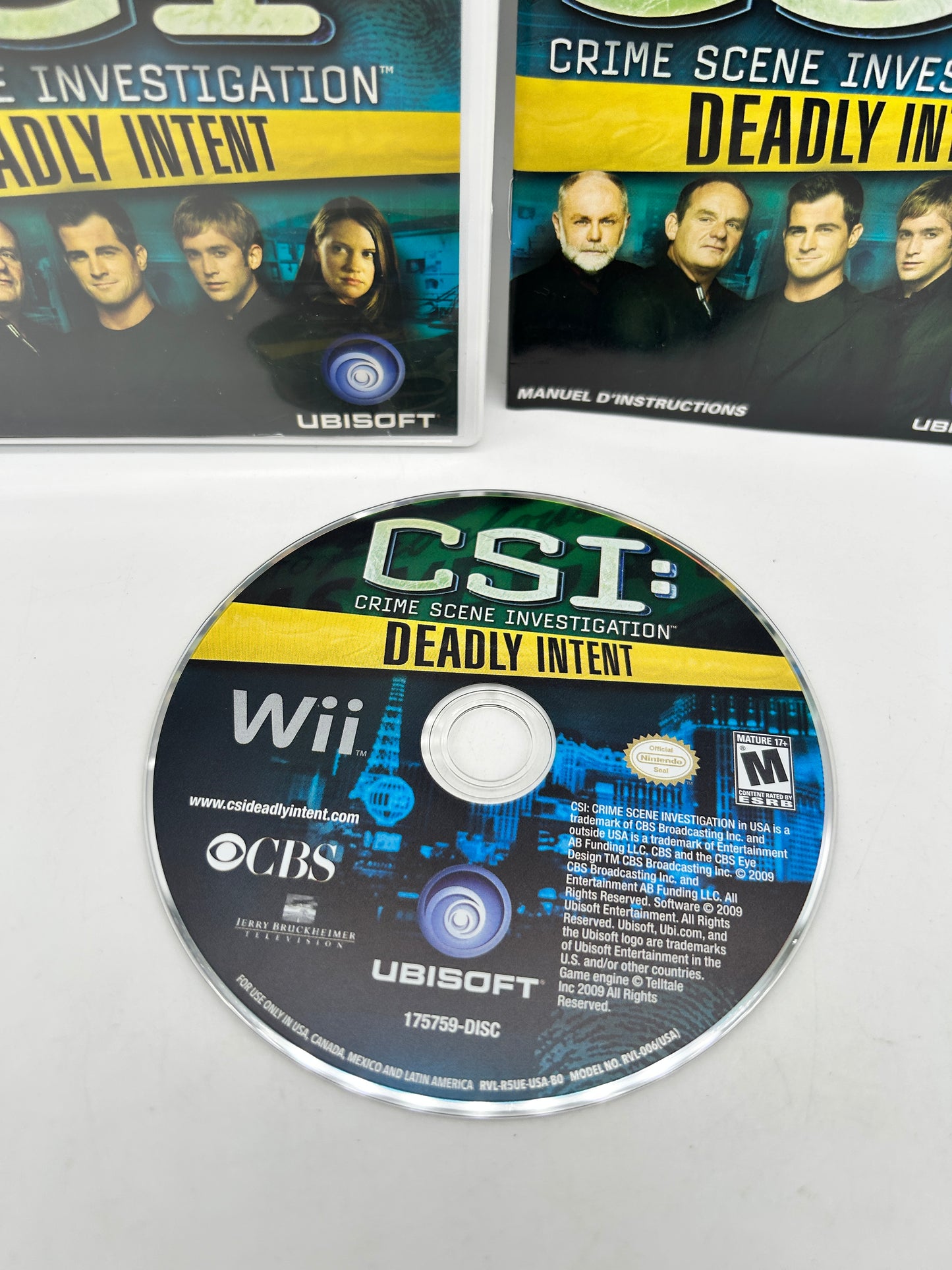 NiNTENDO Wii | CSi CRiME SCENE iNVESTiGATiON DEADLY iNTENT