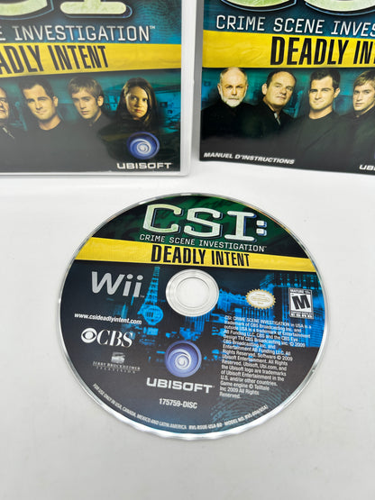 NiNTENDO Wii | CSi CRiME SCENE iNVESTiGATiON DEADLY iNTENT