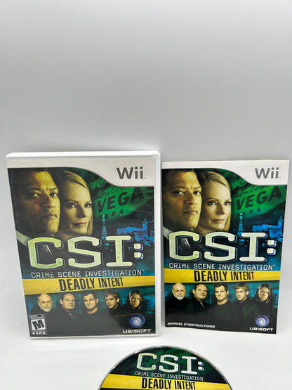 NiNTENDO Wii | CSi CRiME SCENE iNVESTiGATiON DEADLY iNTENT
