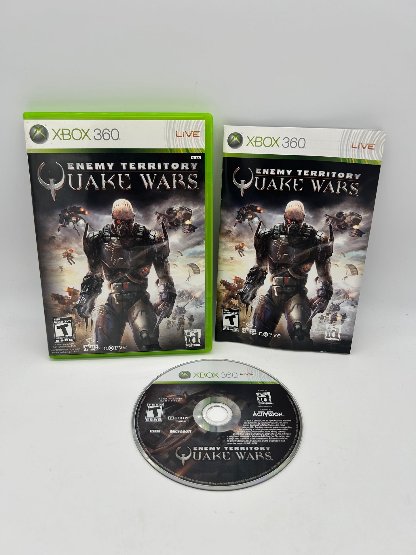 PiXEL-RETRO.COM : MICROSOFT XBOX 360 COMPLETE CIB BOX MANUAL GAME NTSC ENEMY TERRITORY QUAKE WARS