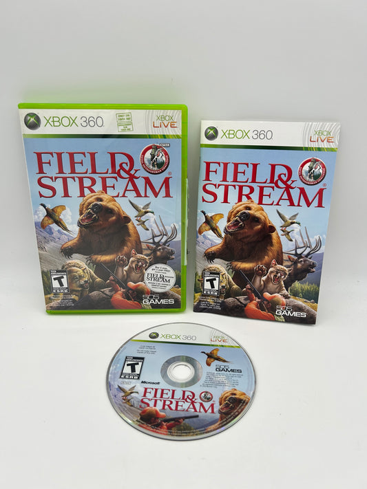 PiXEL-RETRO.COM : MICROSOFT XBOX 360 COMPLETE CIB BOX MANUAL GAME NTSC FIELD & STREAM TOTAL OUTDOORSMAN CHALLENGE
