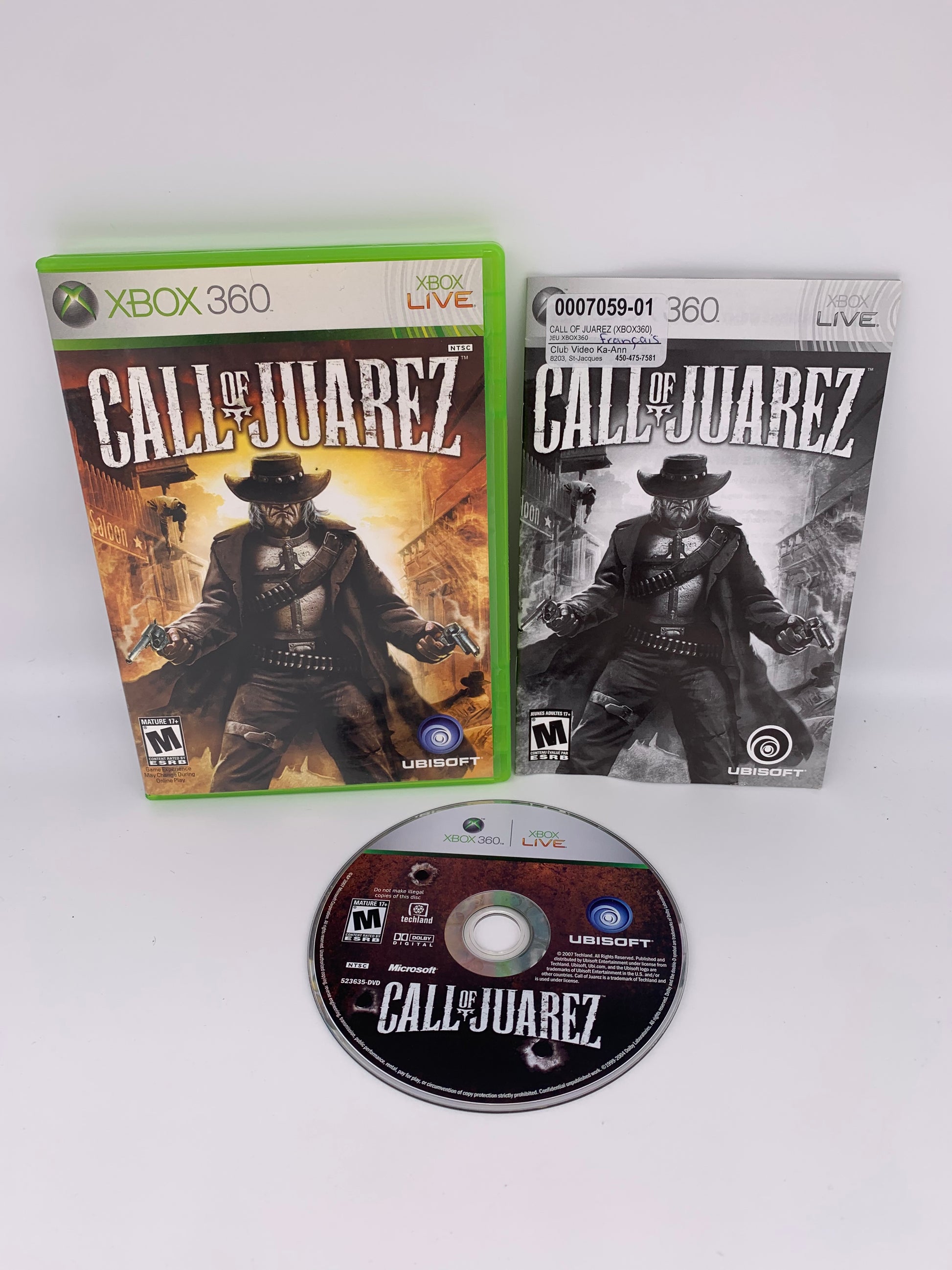 PiXEL-RETRO.COM : MICROSOFT XBOX 360 COMPLETE CIB BOX MANUAL GAME NTSC CALL OF JUAREZ