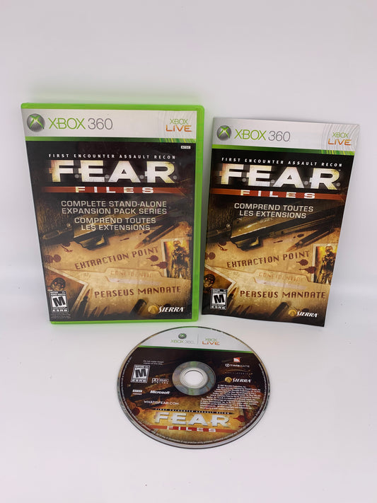 PiXEL-RETRO.COM : MICROSOFT XBOX 360 COMPLETE CIB BOX MANUAL GAME NTSC FEAR F.E.A.R. FILES