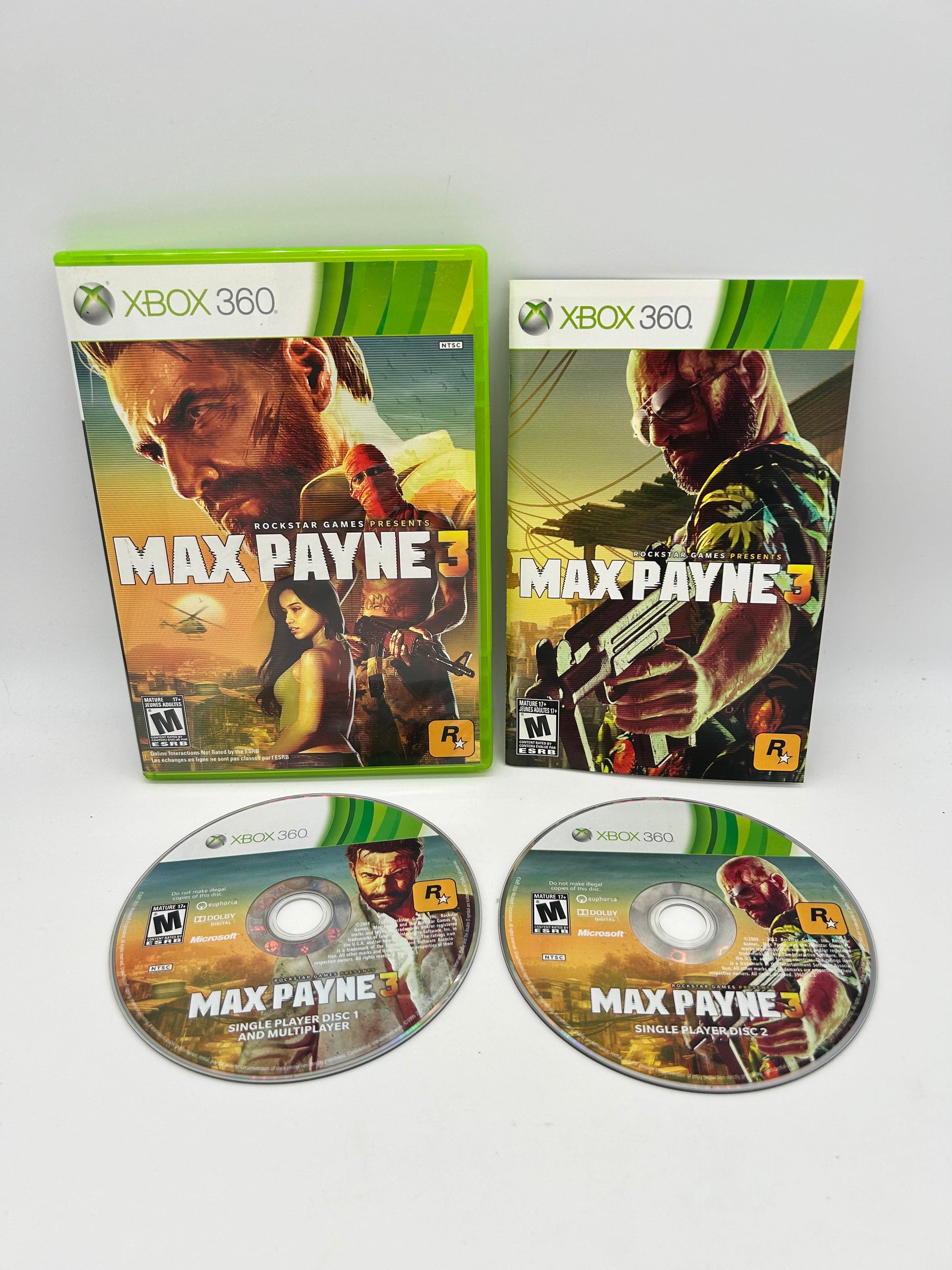 PiXEL-RETRO.COM : MICROSOFT XBOX 360 COMPLETE CIB BOX MANUAL GAME NTSC MAX PAYNE 3