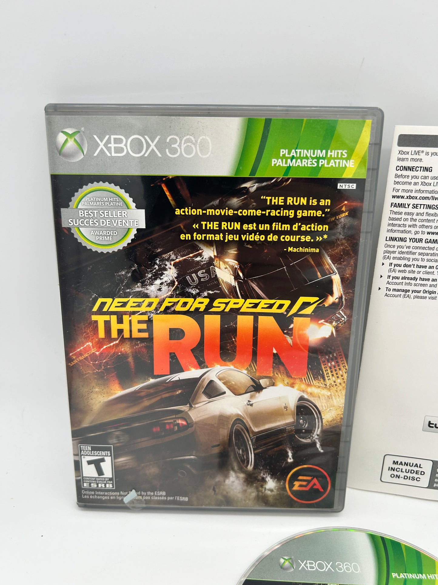 Microsoft XBOX 360 | NEED FOR SPEED THE RUN | PLATiNUM HiTS