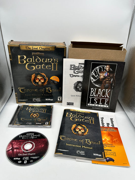 PiXEL-RETRO.COM : COMPUTER (PC) COMPLETE CIB BOX MANUAL GAME NTSC BALDUR'S GATE II THRONE OF BHAAL BIG BOX
