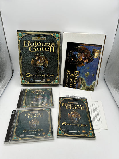 PiXEL-RETRO.COM : COMPUTER (PC) COMPLETE CIB BOX MANUAL GAME NTSC BALDUR'S GATE II SHADOW OF AMN BIG BOX