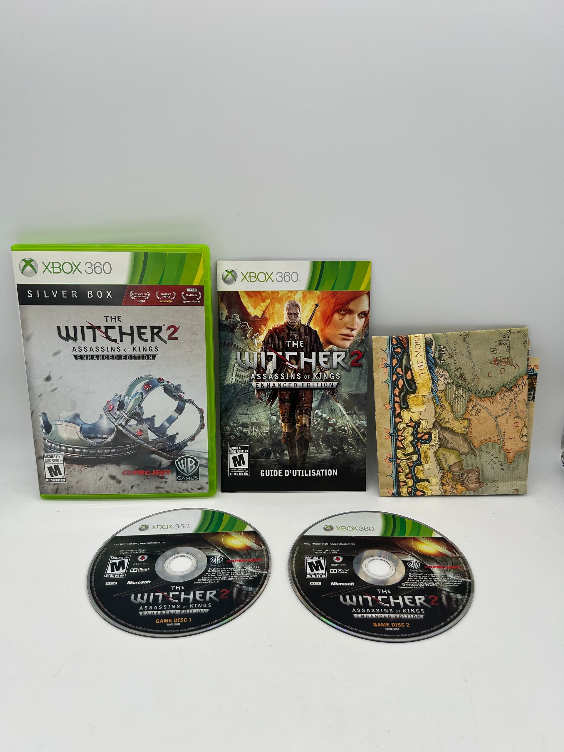 XBOX 360 THE WITCHER ASSASSiNS OF KiNGS SILVER BOX ENHANCED
