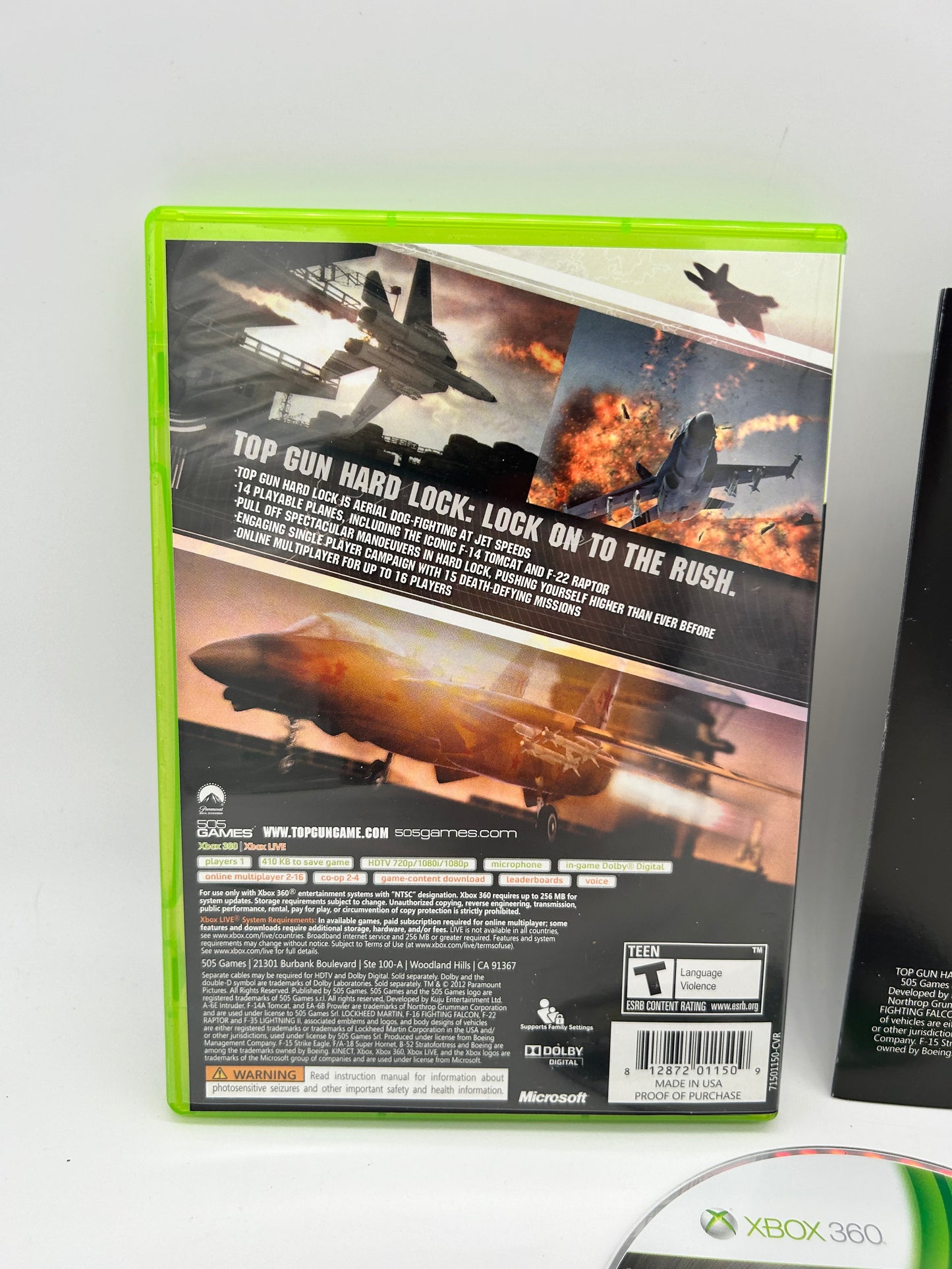 MiCROSOFT XBOX 360 | TOP GUN HARDLOCK