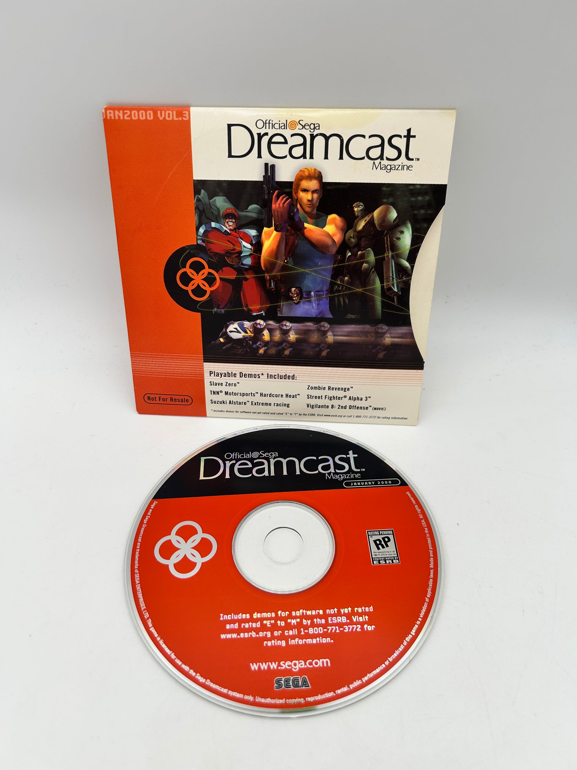 PiXEL-RETRO.COM : SEGA DREAMCAST COMPLETE (CIB) GAME BOX INSTRUCTION MANUAL NTSC MAGAZiNE DEMOS JANUARY 2000 VOL 3 | NOT FOR RESALE