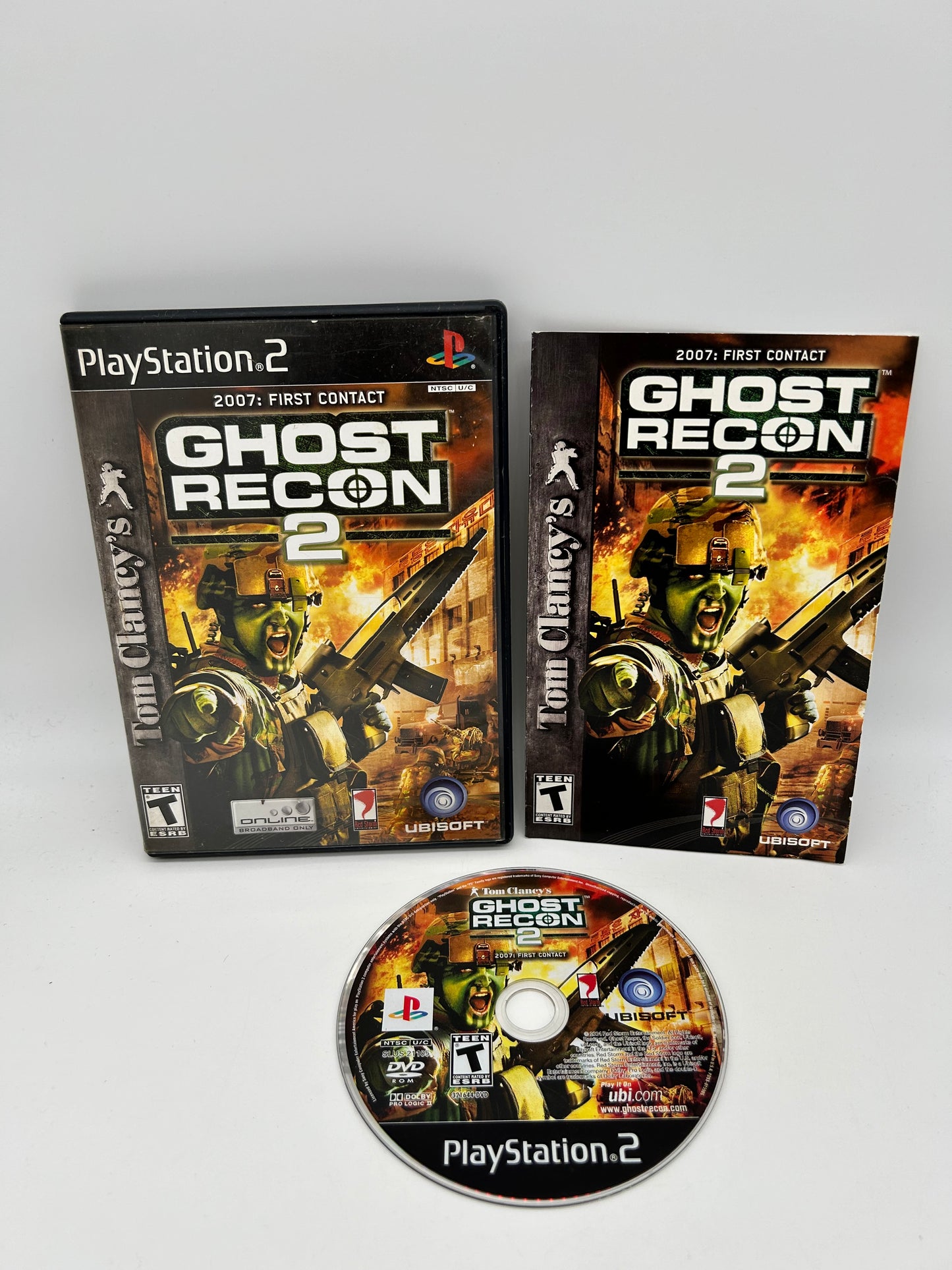 PiXEL-RETRO.COM : SONY PLAYSTATION 2 (PS2) COMPLET CIB BOX MANUAL GAME NTSC TOM CLANCY'S GHOST RECON 2