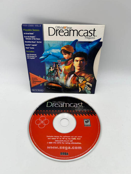 PiXEL-RETRO.COM : SEGA DREAMCAST COMPLETE (CIB) GAME BOX INSTRUCTION MANUAL NTSC MAGAZiNE DEMOS NOVEMBER 2000 VOL 8 | NOT FOR RESALE